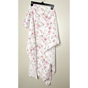 POTTERY BARN KIDS LoveShackFancy Muslin Swaddle Blanket Pink Floral Bows